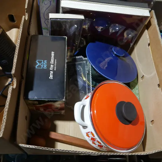 Casserole pot, cutlery sets etc