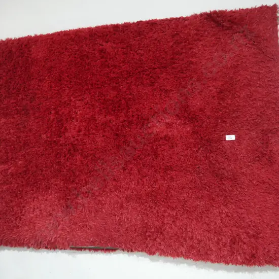 Red floor rug