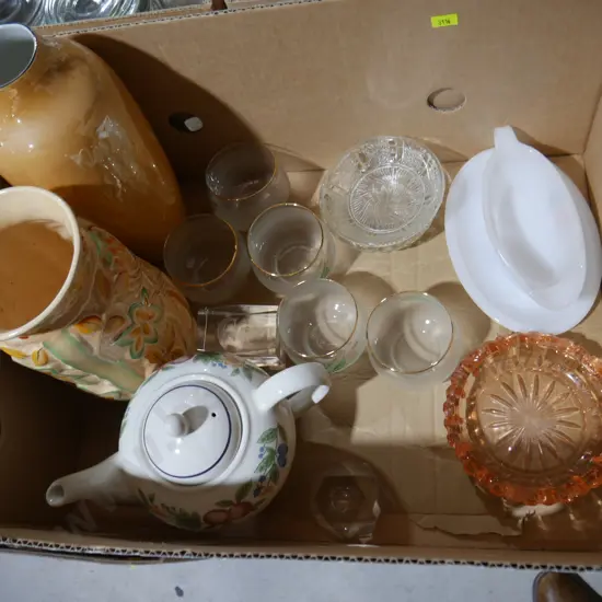glassware, vases etc