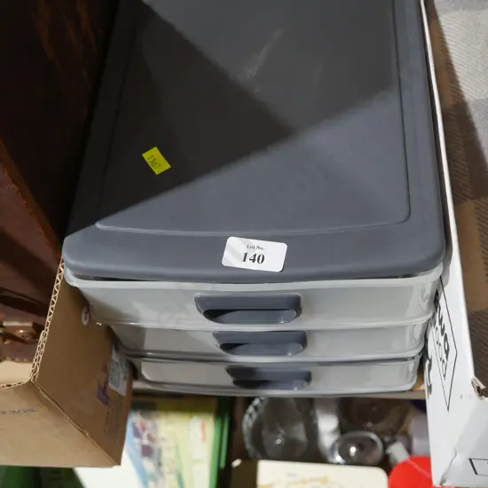 Plastic tabletop drawer
