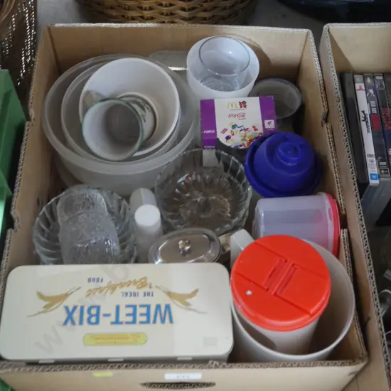 Box of kitchenware