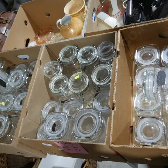 3 boxes of storage jars