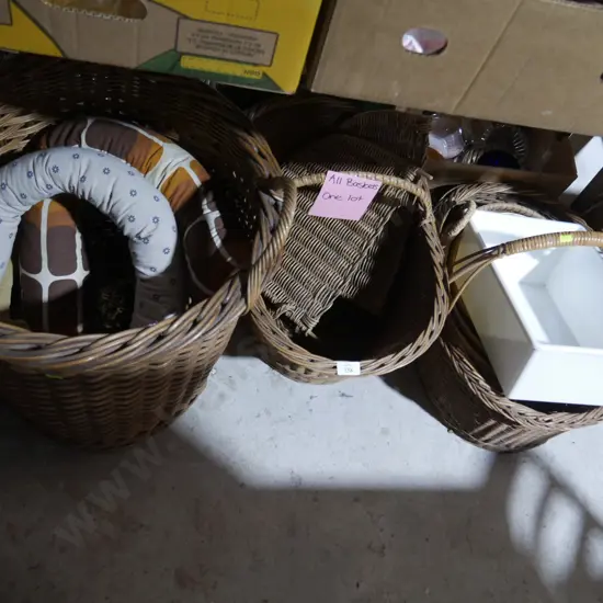 Cane baskets, drought stoppers