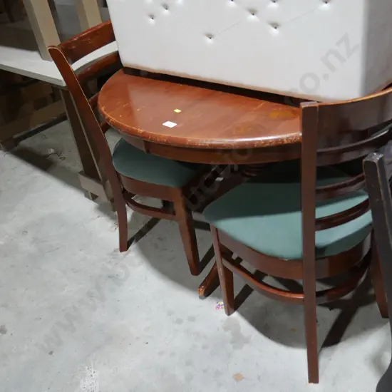 Dining table and four chairs