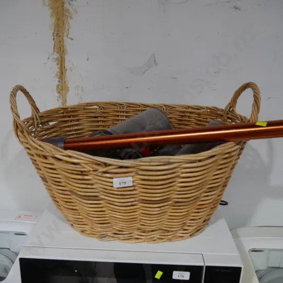 Dyson stick vac, cane basket