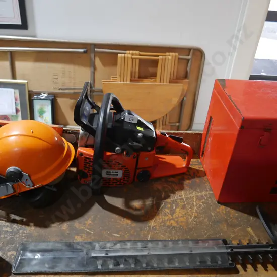 Dolmar chainsaw, helmet