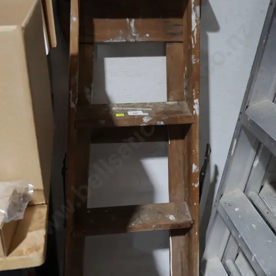 Wooden step ladder