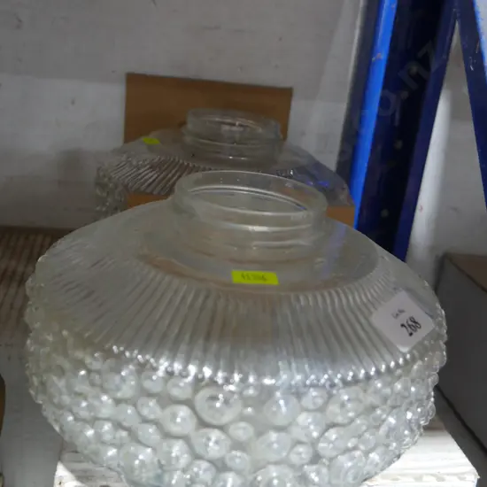 2 glass light shades