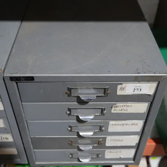 Metal filing drawers