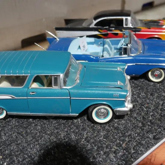 Three model cars