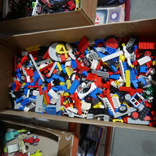 Box of LEGO blocks