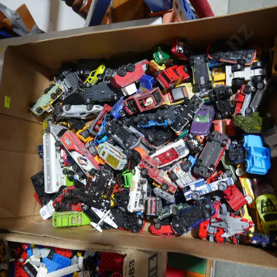 Box of toy cars