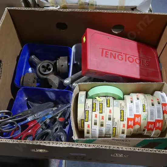 Scotch tape, scissors etc