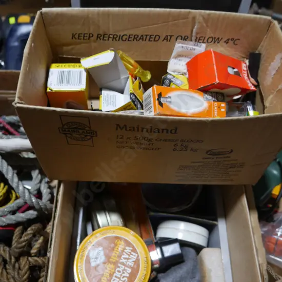 Shoe polish, light bulbs etc