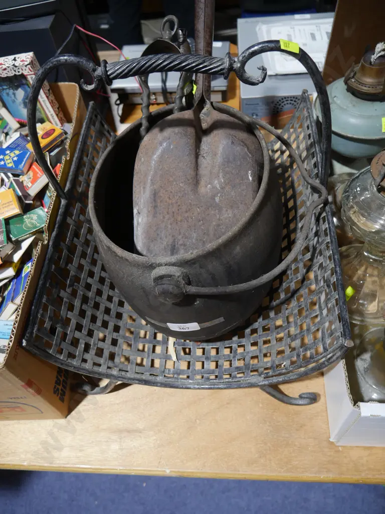 Log holder, fire tools etc Image 1++