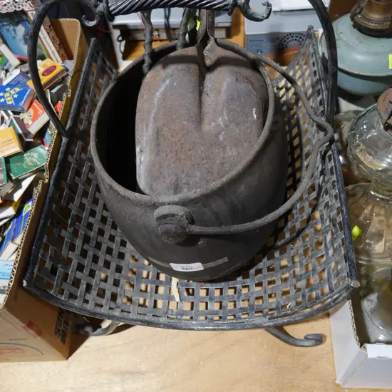 Log holder, fire tools etc
