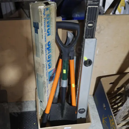 Garden tools, levels etc