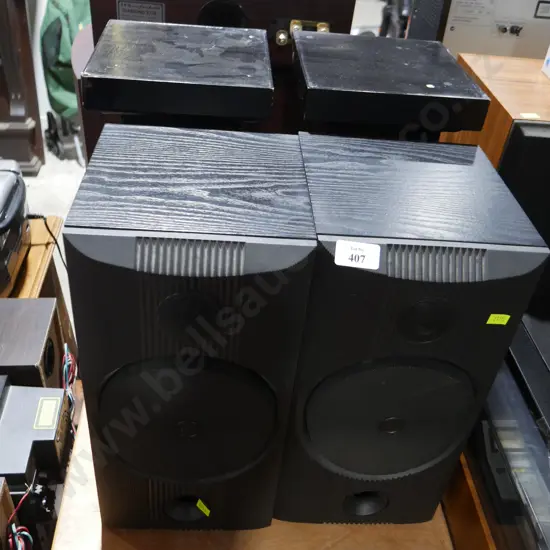 B&W speakers and stands