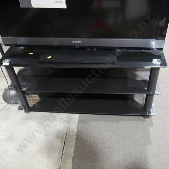3-tier glass TV stand