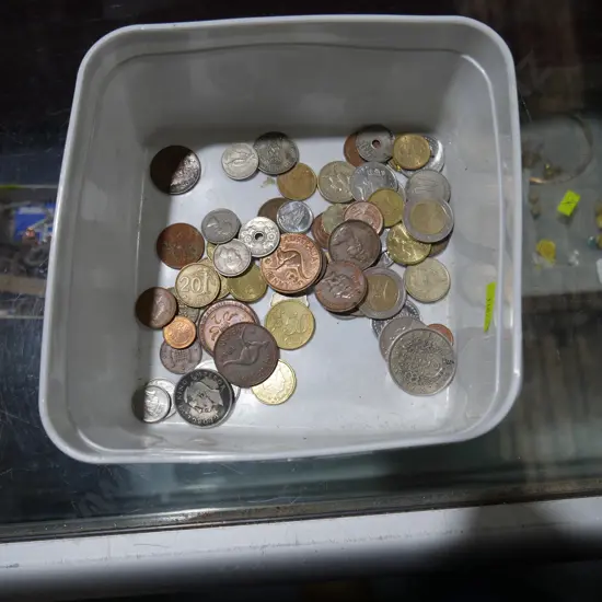 Assorted coins