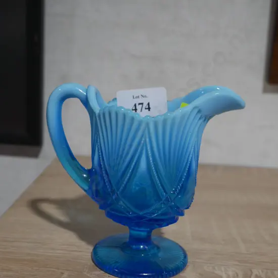Blue glass jug