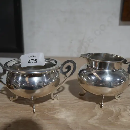 Stirling silver jug etc - 175g