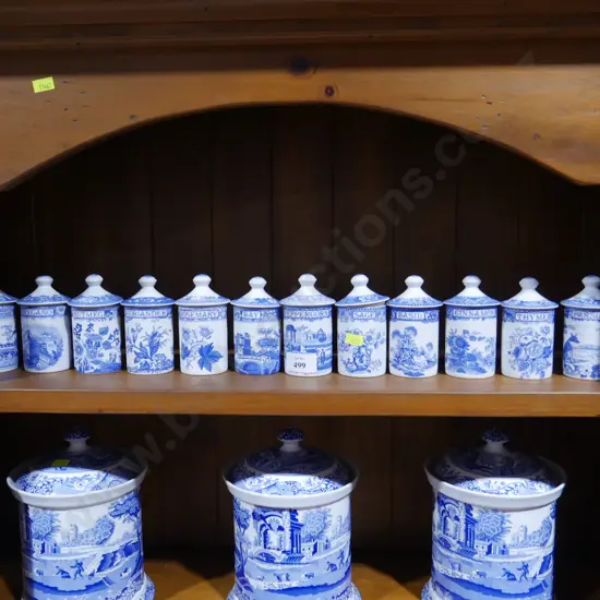 12 Spode herb containers