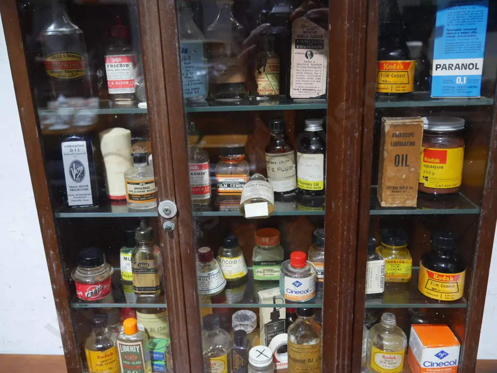 Vintage cabinet with photography chemicals Image 1++