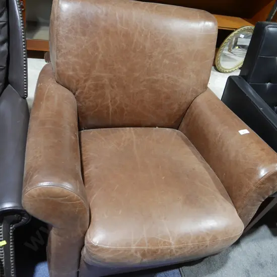 Brown leather chair