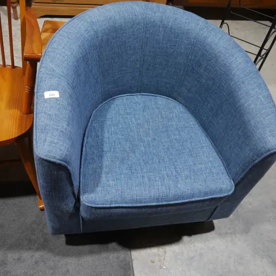 Blue tub chair