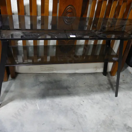 Glass hallway table