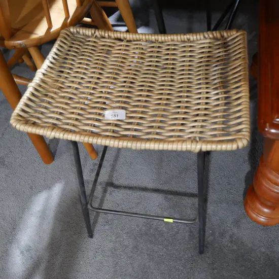 Wicker top stool