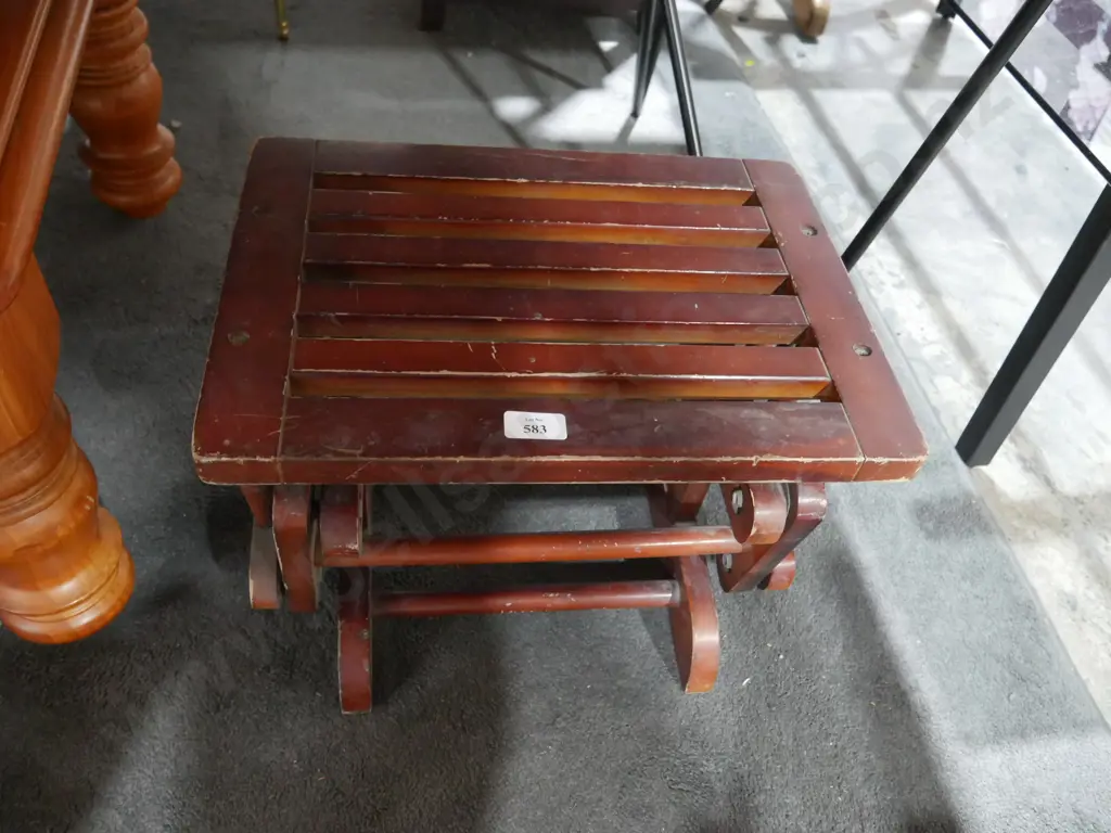 Wooden rocking footstool Image 1++