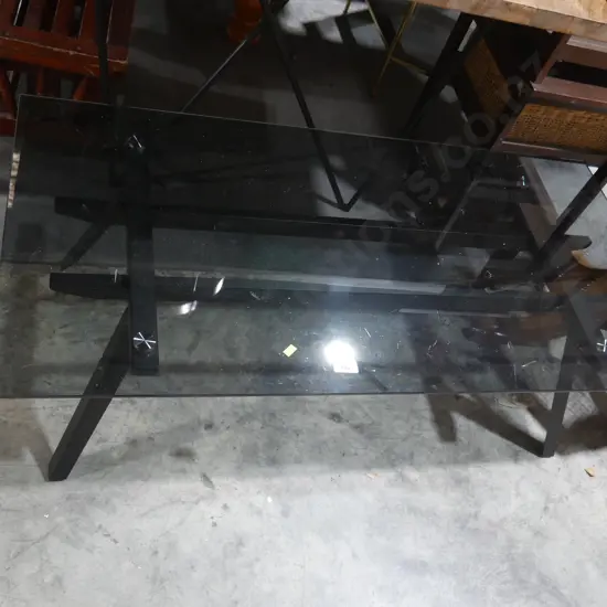 Glass top coffee table
