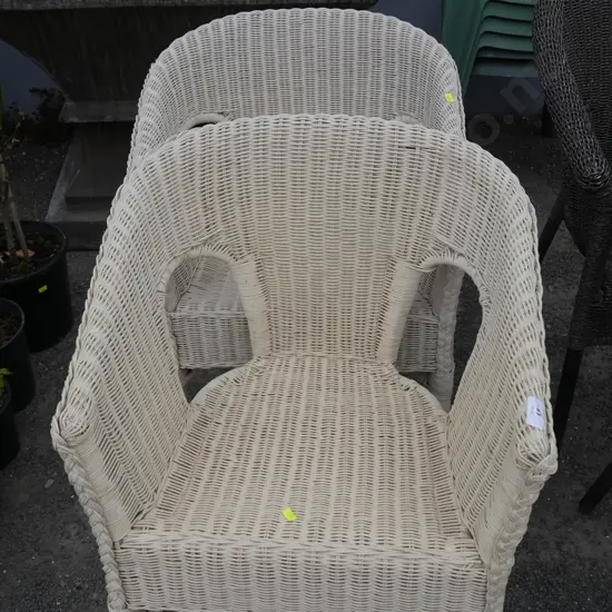 2 cane chairs