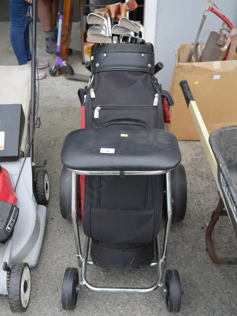 Golf clubs & trundler Image 1++