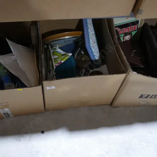 3 boxes sundries