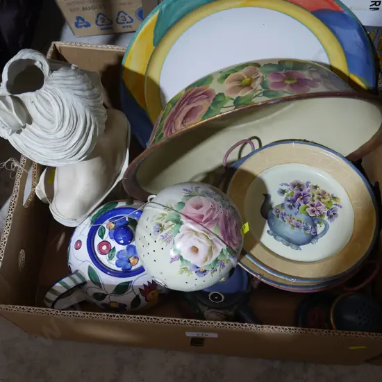 Teapot, platter etc