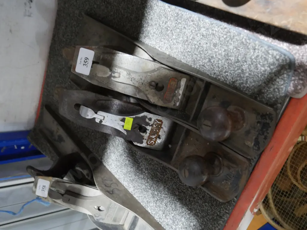 3 vintage Stanley wood planes Image 1++