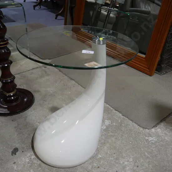 Glass top occasional table