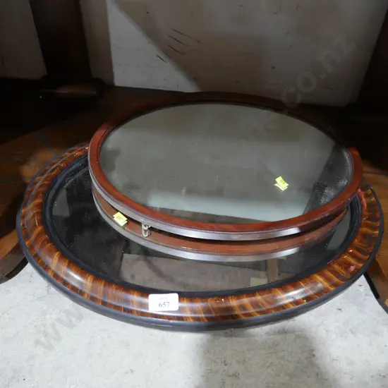 2 oval mirrors
