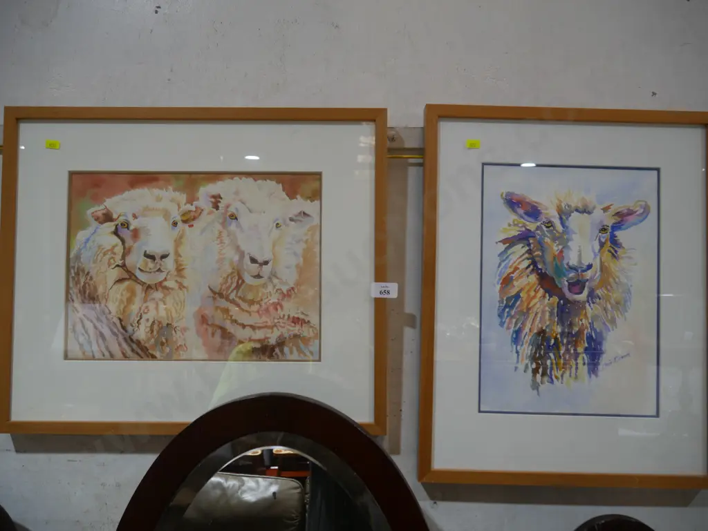 2 sheep paintings Image 1++