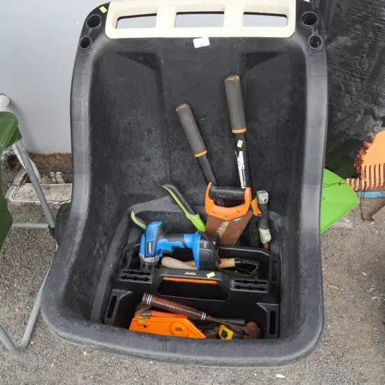 Garden trolley, tools
