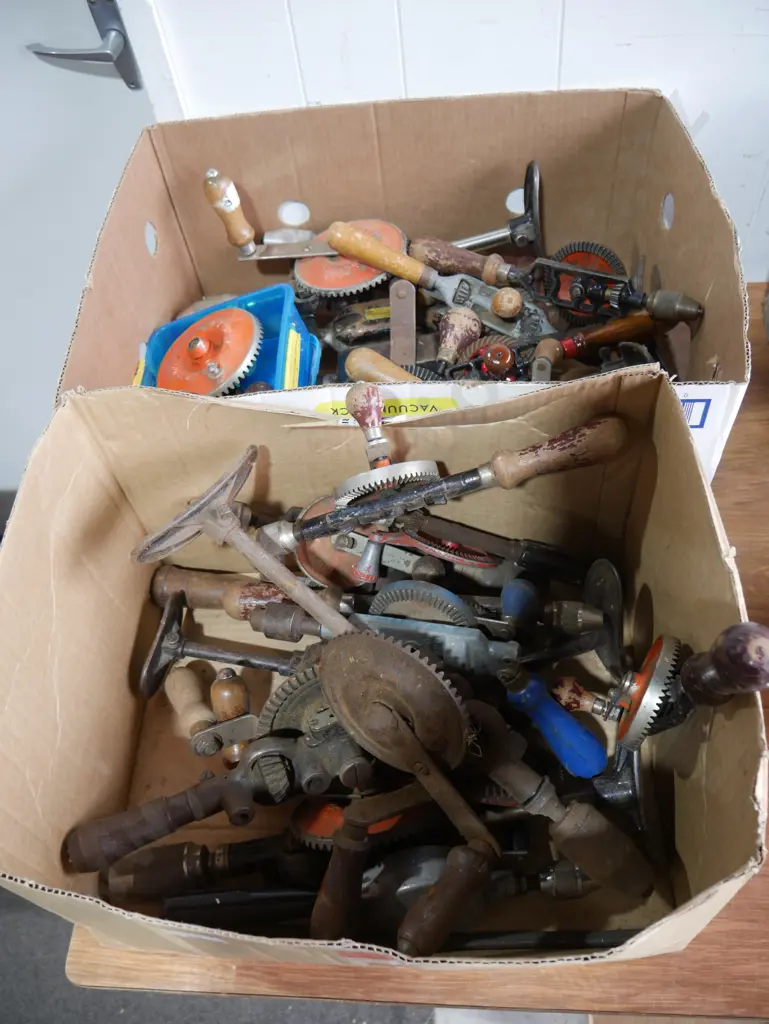 2 boxes vintage drills Image 1++
