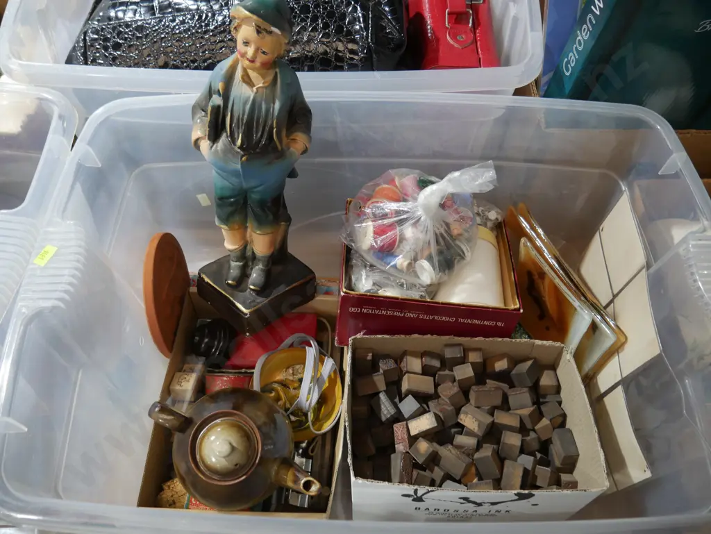 Assorted stamps, plaster figurine etc Image 1++