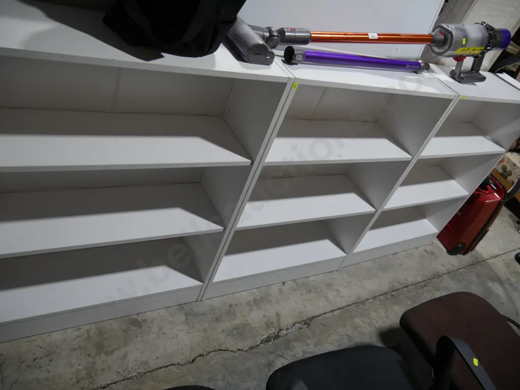 Three white bookcases Image 1++