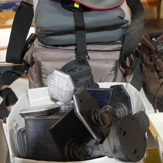 Solar lights and 2 bags