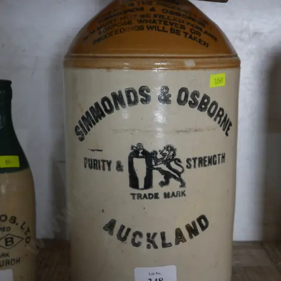 Simmons and Osborne Auckland stone jar