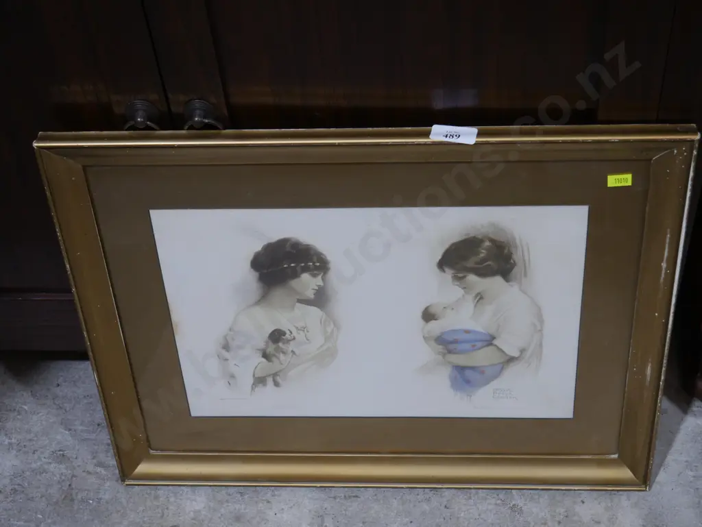 Bessie Pease Gutmann poverty & riches print Image 1++