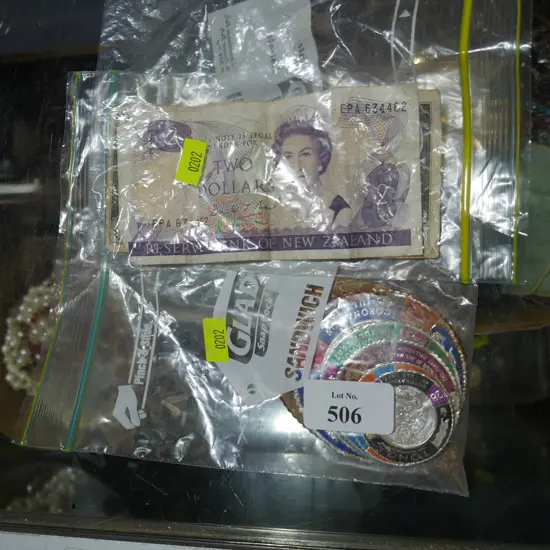 Stamps from Tonga and banknotes